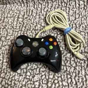 GameStop Wired Controller Microsoft Xbox 360 Black Model BB-070 Tested